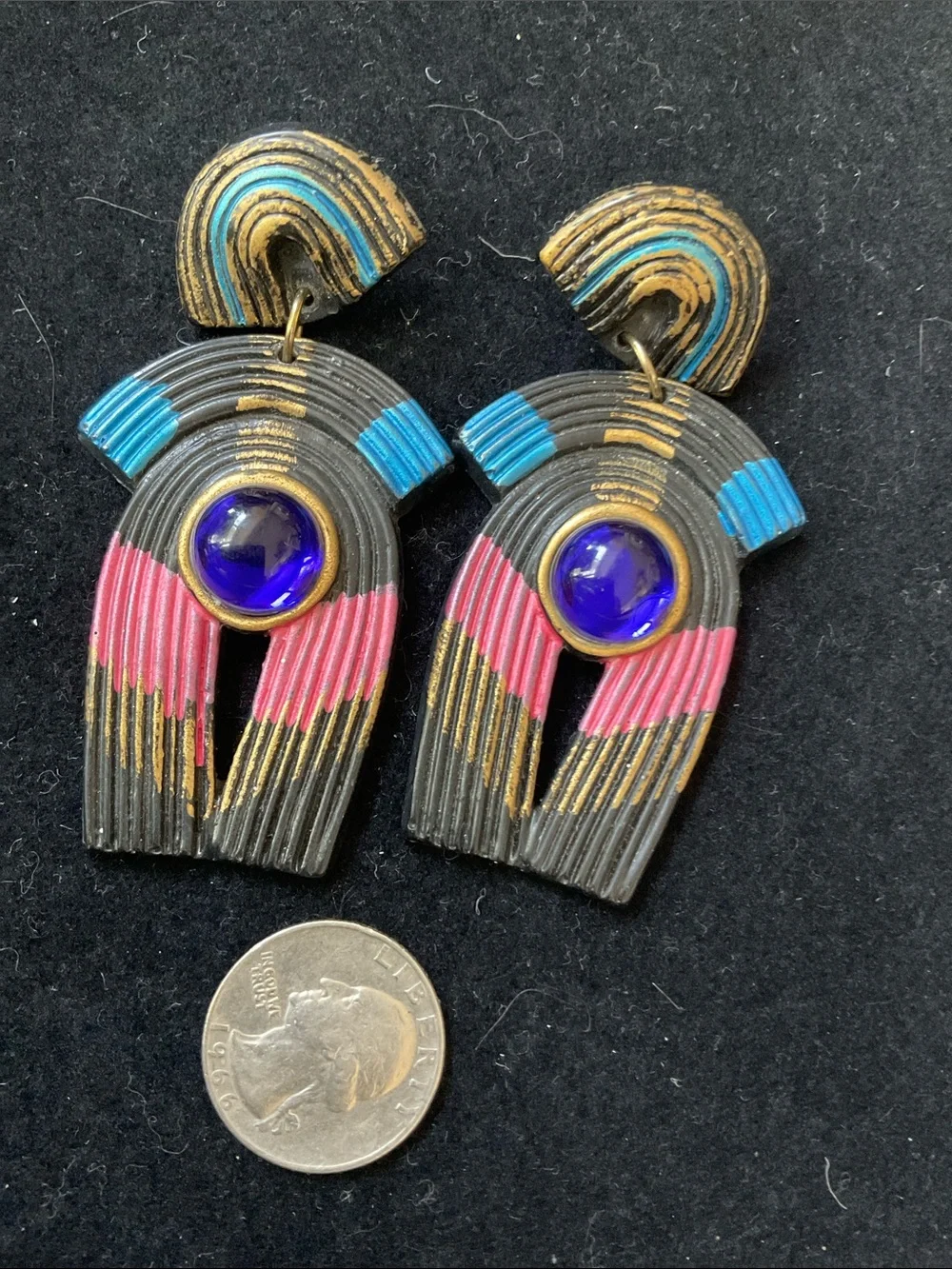 Vintage 80’s statement earrings
